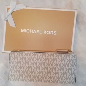 Michael Kors Beige Monogram Wallet